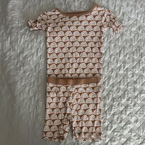 Little Sleepies Brown and White Kids Pajama Set